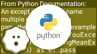Catch multiple exceptions in one line except block