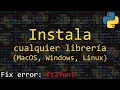 Instalar Librerias en Python numpy scipy matplotlib sympy Solucion a error FT2FONT