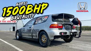 60psi of boost 1500bhp monster europes fastest honda