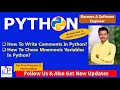 PythonForEngineers15 How To Write Comments In Python Choosing Mnemonic Variables In Python