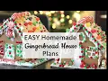 Easy Homemade Gingerbread House Plans Patterns and Templates