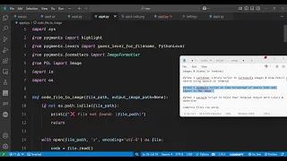 Python 3 pygments Script to Take Screenshot of Source Code and Export to PNG Image
