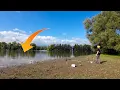 Feeder fishing for large bream on the Rhine in autumn