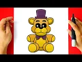 How to DRAW FREDBEAR Plush - Five Nights at Freddy s