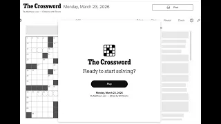 Monday Recharge NYT 03 23 26 Monday Crossword