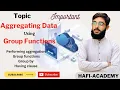 SQL Aggregate Functions - SUM AVG n COUNT MIN MAX Functions DBMS In Hindi Urdu