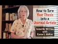 How to Turn Your Thesis into a Journal Article