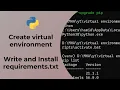 Tutorial Create a virtual environment write and install requirements txt file on python