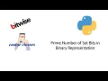 Prime Number of Set Bits in Binary Representation Python Castor Classes