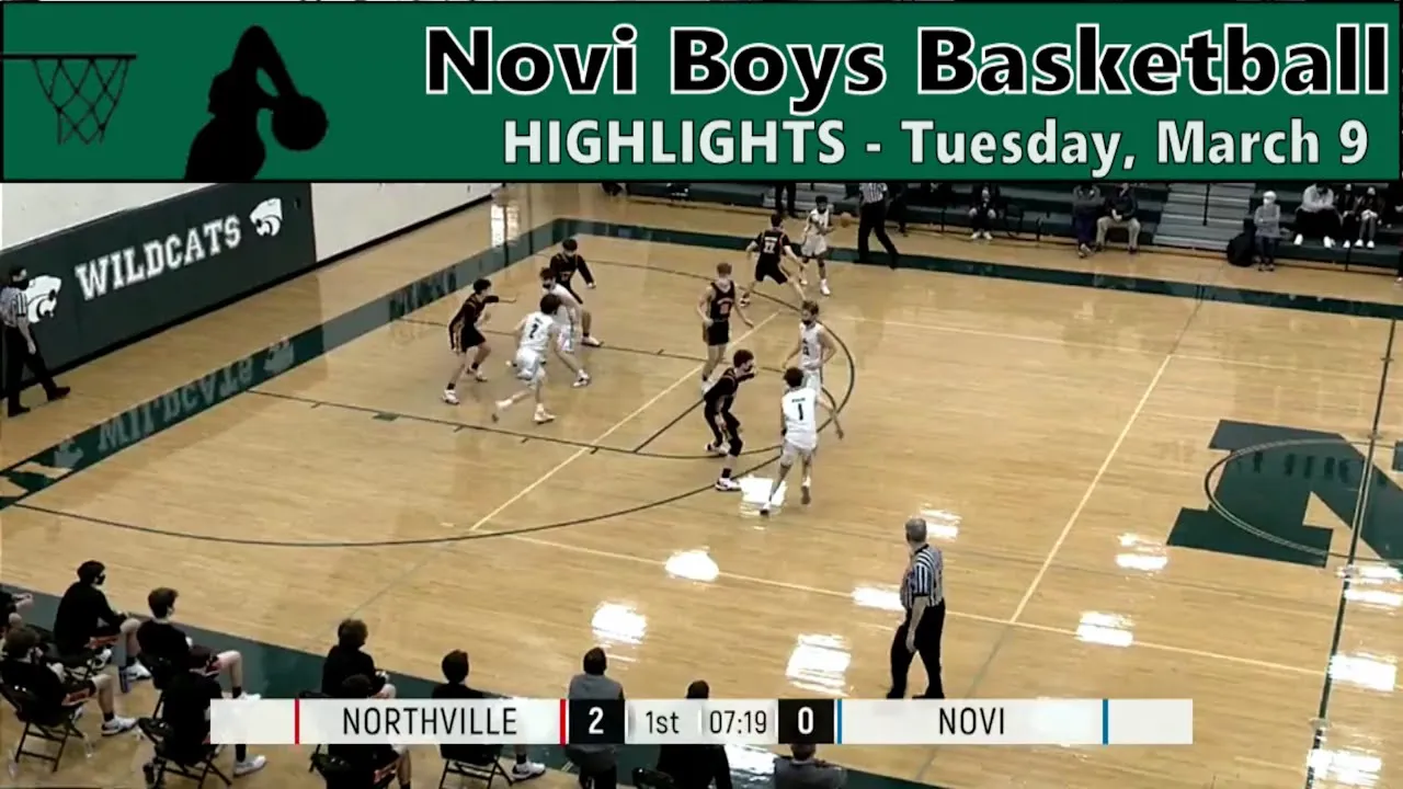 Highlights - Novi Boy Varsity Basketball - vs Northville - 2021-03-09