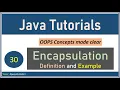 Java Tutorials Encapsulation in Java