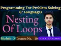 L - 4 14 Nesting of Loops in C Nested Loops C Language Programming for Problem Solving PPS