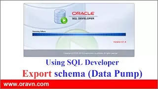SQL Developer EXPORT tables schemes or whole database via Oracle SQL Developer