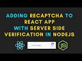 Integrate Google s recptcha in ReactJS and verifying user response in NodeJS