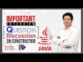 Important Interview Question On Constructor in java by Som Sir