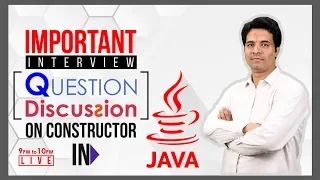 Important Interview Question On Constructor in java by Som Sir