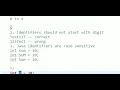 Java Identifiers - 1 Java Basics 30 Java in Telugu