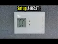 LUX Pro PSD111B PSDH121B How to RESET SETUP Non-Programmable Thermostat