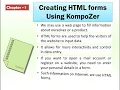 Ch 1 Creating HTML Forms using KompoZer Part 1