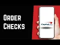 How to Order Checks through Capital One Online Banking