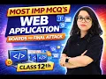 Class 12 Web Application Most Important MCQs 2026 Boards per Final Attack Score 100 Barkha Mam