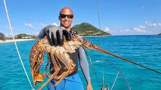 catching MONSTER LOBSTERS in our backyard | 127 | beau and brandy sailing