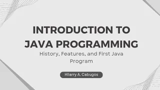 CC102 Introduction to Java Programming Tagalog tutorial