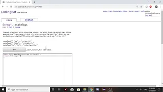 String-1 makeTags Java Tutorial Codingbat com