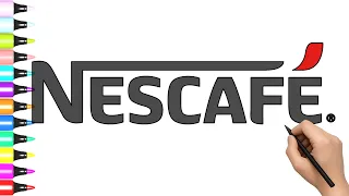 How to Draw NESCAFE LOGO | Easy Step by Step Drawing