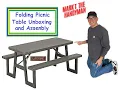 Lifetime Picnic Table Unpack and Assemble