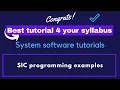 04 System software VTU tutorial SIC programming example