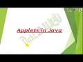 Applet Programming in Java Object Oriented Programming ABS College BRABU University