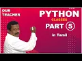 Python Tutorial - Part 5 Operators