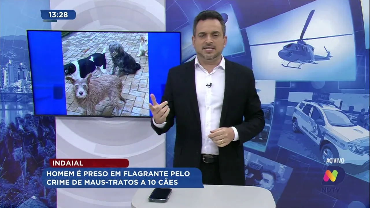 Homem é preso em flagrante pelo crime de maus-tratos a 10 cães em Indaial