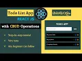Modern TODO App with CRUD operations - React JS Very easy tutorial MALAYALAM
