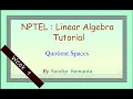 Week 9 NPTEL Linear Algebra Tutorial