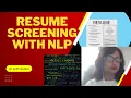 Resume Screening with Natural Language Processing Use cases and Code Explained