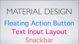 273 Android TextInputLayout SnackBar Floating Action Button