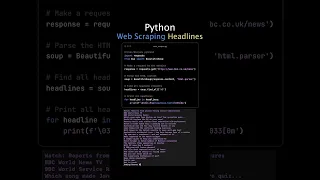 Web Scraping Headlines with Python