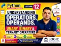 Python Tutorial for Beginners in Hindi Operators Operands Unary Binary Ternary Lecture 12