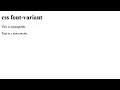 Css font-variant lesson 14 part-8