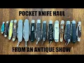 Antique Show Pocket Knife Haul Discovering 15 Folding Oldies - Case WWII KA-BAR Camillus more