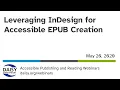 Leveraging InDesign for Accessible EPUB Creation