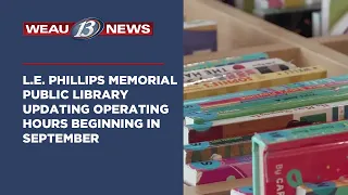 L E Phillips Memorial Public Library updating operating hours beginning in September
