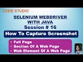 Selenium Webdriver with Java in Hindi 16 - How To Capture Screenshot With Practical Example