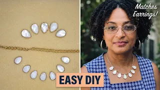 This Easy DIY Necklace Takes Just Minutes Pandahall Shell Teardrops