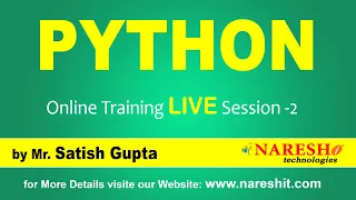 PYTHON Demo Session 2 9 15 AM IST by Mr Satish Gupta 31st March 2020