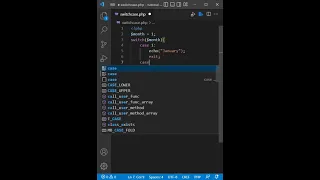 Switch case in PHP
