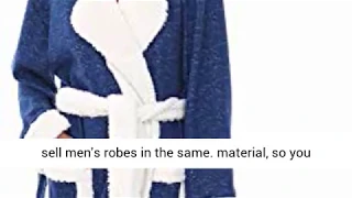 Alexander Del Rossa Women Fleece Robe Long Bathrobe Large XL Navy Blue