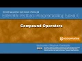 Python 01H Compound Operators
